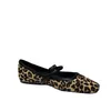 Spring Fashion Womens Flat Shoes Ladies Cround Toe Leopard Print Casual Shoes Slip-On Outdoor Mary Jane Shoes Zapatos 240424
