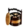 Plates Wooden Blue Box Multilayer Lacquerware Home Decoration Dried Fruit Chinese Round Wedding Hand Gift For Culinary