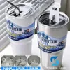 Magic Mountain Vacuum Cup Thermal Car Mug Freeze Thermos Flasks Stainless Steel Water Bottle with Straw Keep Cold Tumbler 30oz 240415