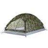 Camping -tent Waterdichte winddichte UV Sunshade luifel voor 1/2 persoon enkele laag Outdoor Portable Camouflage Tent Equipment 240412
