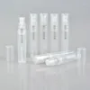 Lagringsflaskor 50 st 2 ml 3 ml 4 ml 5 ml mini plast spray parfym flaskor påfyllningsbar olja atomizer skyddande kosmetika behållare