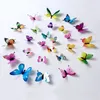 12pcSset Luminous Butterfly Wall Stickers Living Room Butterflies for Wedding Party Decoration Home 3d Fridge Decals Fond Paper 240418