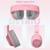 Teileebedifier Hecate G2II Pink Cat Ohrkopfhörer 7.1 Surround Sound Gaming Headset RGB Leicht, Rauschunterdrückungs -Mikrofon -Kopfhörer für PC