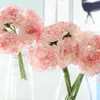 Fleurs décoratives simulation carnation mariage fausse fleur artificielle pour table de salon décoration de la maison cadeau de la fête des mères