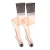 Chaussettes sexy 15 chaussettes de haute longueur non élastiques 5d ultra-mince en soie transparente middleware femme sexy sous-vêtements respirant Q240427