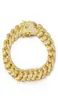 Link Chain Hip Hop Street Rock Bustdown Bracelet Gold Plate Fashion armbanden schip AB12312106680