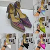 Блестящие насосы с луком женщины красочные насосы 3 см дизайнерские каблуки сандалии шелк атлайны