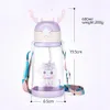 600 ml Antler Creative Cartoon Baby Feeding Cups Kids Portable Cupy Bottle d'acqua a perdita di perdite bevande per bambini 240418