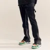 Винтажная уличная одежда расклешенные джинсы брюки хип -хоп разбрызгивают чернила широкие джинсы для мужчин модные ретро -лоскутные джинсы 240423