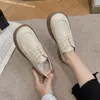 Casual Shoes Women Oxfords damskie panie skórzane solidne kobiety okrągłe palce wygodne obuwie platforma lolita 2024