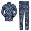 Men's Tracksuits Blue Digital Tactical Uniform Men Sets Outdoor Working Clothes CS Training