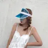 Boinas 1pcs anti-UV Summer Sun Hat PVC Transparente Baseball Cap Plástico Mulheres Menino Casual Esporte Chapéus Top Crianças Crianças Caps