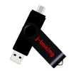 Drives JBoxing 2 i 1 OTG USB Flash 64 GB 32 GB 16 GB Micro USB Memory Drive Pendrive Metal Rotating för Android Smartphone Flash Disk