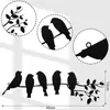 Dekorative Figuren Einfache Installation Wanddekoration Elegante Metallvogel Silhouette Dekoration Blattzweige Eisenhandwerkskulptur für Raum Heim