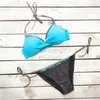 Menas de banho feminina Biquíni feminina Biquíni Sading Swimsuit Tamanho de duas peças Monokiny Monokini High Chaist Thong