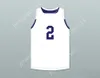 Nombre personalizado Nay Mens Jóvene/Jugador de niños 2 Wisconsin White Basketball Jersey Top cosido S-6XL