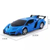 2in1 Elektrische RC-auto-transformatie Robots One-key vervormingsauto Outdoor Remote Control Sport Cars Model Kinderen jongens Toys 240426