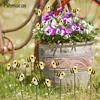 Trädgårdsdekorationer 10st bin Stakes Decoration Yard Pot Pile Lawn Pathway Ornament Waterproof Flower Outdoor Landscape Miniatures