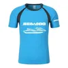 T-shirts masculins Sea Doo Seadoo Moto Mens Nouveau t-shirt d'été à la mode imprimé Coton Raglan court Slve Round Coul Strtwear Tops Vêtements T240425