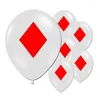 Party Decoration Latex Balloon Poker Theme Spades Hearts Clubs Diamonds Casino Cards DICE Spela 10st 12in