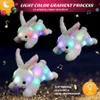 38 cm Pâques Bunny en peluche jouet coton coton en peluche Blanc Oreiller LED Soft et confortable Childrens Play Companion Day Gift 240416