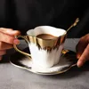 Кружки горячие продажи северной входной роскошной керамическая кофейная чашка и соус Семейный послеобеденный чай Черный чай Арома