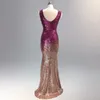 Sukienki zwyczajne Corezzet Women elegancka sukienka syrena wieczorna impreza żeńska czerwono-bling cekin v-de-descy sexy noc-klub gospodarza vestidos