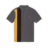 Fred Polo Perry Men Designer T-shirt Top Quality Luxury Fashion Polos Summer New Mens Color Blocked Vertical Comfortable Stripe Short Sleeved T-shirt Business Polo