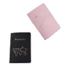 Factory Ready New Short Map Passport Holder Passport Book Protective Cover Pu Leather Id Bag Luggage Tag Set