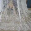 Uit witte bruiloft kanten dunne en zachte wimpers kanten stof 1,5x3 meter/stuk naaien voor vrouwen jurken 240417