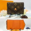 Кошельки Bag Brown Flower Wallet Luxury Women Coin Swork M41938 Держатель карт.