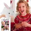 38 cm Easter Bunny Plush Toy Cotton fylld vit kastkudde led mjuk och bekväm barns lekkompis dag gåva 240416
