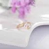 Anneaux de mariage Anneau de zircon en forme de coeur pour femmes Luxury Luxury Tempérament individualisé Ring Open Advanced Sense Ring Fashion