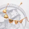 Designer New Peach Heart Halskette für Frauen plattiert 18 Karat Gold Edelstahl Hanging Heart Hochzeitsfeier Paar Schmuck Free Versand