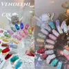 Candy colors Reflective Glitter Gel Nail Polish Color Shiny Sequins Absorb UV LED Varnish Art Decoration 15 Collors 240415