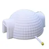 Factory Price White Inflatable Igloo Dome Tent With LED Lights 2 Doors Outdoor Camping Party House Marquee