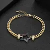 Zlxgirl Fashion Women and Men Star Shape Zircon Armband Jewelry AAA PAVED ZIRCONIA DUBAI GOLD BLANGLES PAR 240424
