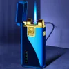 Novo butano de charuto de pulso eletrônico de metal azul de metal butano sem gás elétrico de dupla finalidade elétrica
