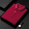 Brand de luxe 100% coton homme polo brodon printemps exquis