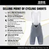 Shorts de babador de ciclismo Kemaloce com bolsos laterais Man Blue Bely Bike Gel Pad Pad de alta qualidade Biccycle Bib Pants240417