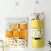 Storage Bags Hanging Organizers Shelves Multifunctional Wall Door Closet Pockets Cotton Linen Fabric Over Bag