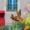 Décorations de jardin enjeu décoratif en métal colibri et enjeux floraux Décoration artistique pour les jardins extérieurs porches