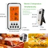 Digital BBQ Thermometer Wireless Küchenofen Lebensmittel Kochen Grill Raucher Fleischthermometer mit Sonde und Temperaturalarm 240415