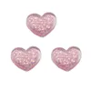 Fiori decorativi 50/100 pezzi kawaii glitter a forma di cuore a forma piatta in resina cabochon accessori per gioielli fai -da -te bonifici back back cabochons scrapbooking