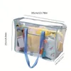 Sac de rangement de natation en PVC d'été simple couleur grande capacité transparente du sac de plage étanche transparent sac à bandoulière Sac de lavage 240426