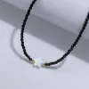 Necklaces Choker Small Black Bead Necklace For Women Sea Shell Pendant On The Neck Chain Jewelry Adjustable Free Shipping Party Gift Girl