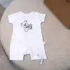 Summer Baby Girl Rompper Lindo Cartoon Bear Impresión de lujo Mompers de algodón puro Jumpsuos de bebé recién nacidos para niñas Niños Ropa de niños