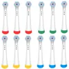 12 sets compatibel met oralbio 345678910 serie tanden reiniging elektrische tandenborstel vervangende borstel kop wit 240418