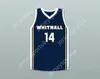 Anpassad herr Youth/Kids Player 14 Whitnall High School Falcons Navy Blue Basketball Jersey 2 Top Stitched S-6XL