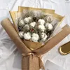 20pcs Fleurs séchées en coton Coton artificiel tiges florales fausses pour la décoration de mariage à la maison Bouquet Coton floral 240417